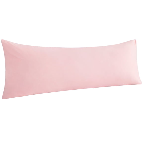 Ntbay Microfiber Ultra Soft Body Pillowcase with Envelope Closure, Wrinkle, Stain Resistant Body Pillow Cover, 20" x 54", Blush Pink (Not Include Body Pillow)