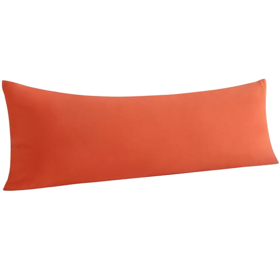 Ntbay Microfiber Ultra Soft Body Pillowcase with Envelope Closure, Wrinkle, Stain Resistant Body Pillow Cover, 20" x 54", Brunt Orange (Not Include Body Pillow)