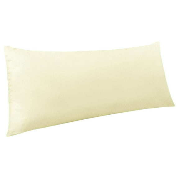 Ntbay Microfiber Ultra Soft Body Pillowcase with Envelope Closure, Wrinkle, Stain Resistant Body Pillow Cover, 20" x 54", Ivory (Not Include Body Pillow)