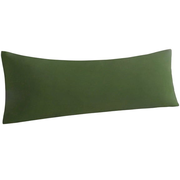 Ntbay Microfiber Ultra Soft Body Pillowcase with Envelope Closure, Wrinkle, Stain Resistant Body Pillow Cover, 20" x 54", Olive Green (Not Include Body Pillow)