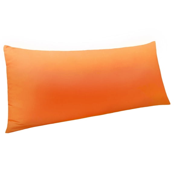 Ntbay Microfiber Ultra Soft Body Pillowcase with Envelope Closure, Wrinkle, Stain Resistant Body Pillow Cover, 20" x 54", Orange (Not Include Body Pillow)