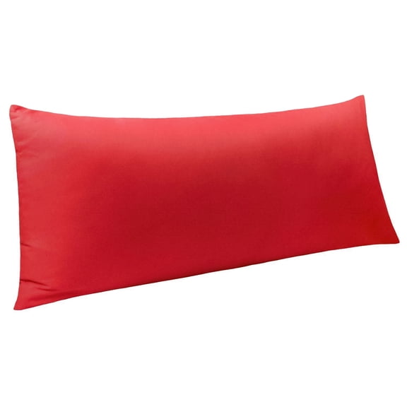 Ntbay Microfiber Ultra Soft Body Pillowcase with Envelope Closure, Wrinkle, Stain Resistant Body Pillow Cover, 20" x 54", Red (Not Include Body Pillow)
