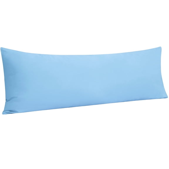 Ntbay Microfiber Ultra Soft Body Pillowcase with Envelope Closure, Wrinkle, Stain Resistant Body Pillow Cover, 20" x 54", Sky Blue (Not Include Body Pillow)