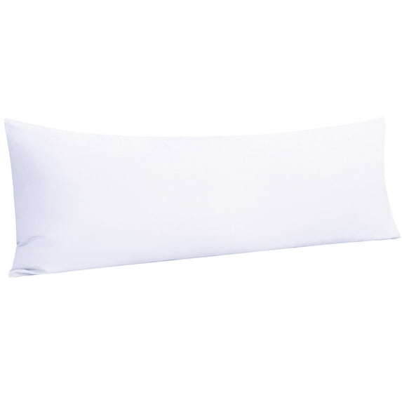 Ntbay Microfiber Ultra Soft Body Pillowcase with Envelope Closure, Wrinkle, Stain Resistant Body Pillow Cover, 20" x 54", White (Body Pillow NOT Included)