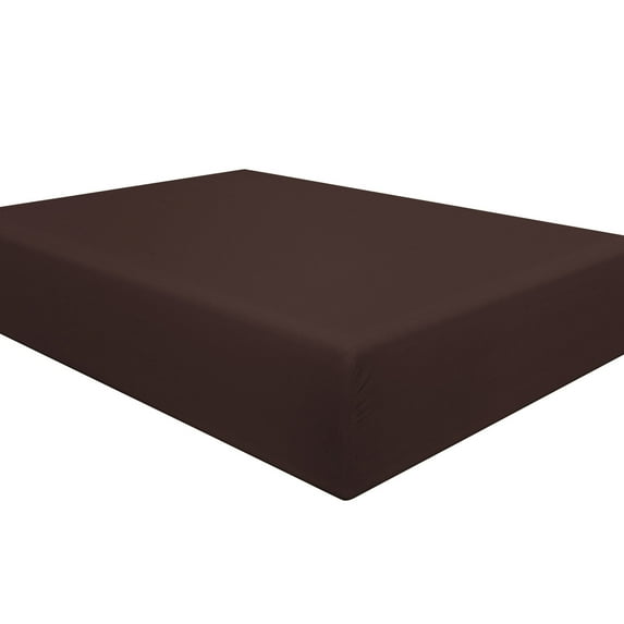 Ntbay Premium 1800 Series Microfiber California King Fitted Sheet with Deep Pocket, Ultra Soft and Breathable Fitted Bed Sheet, 72x84 inches, Dark Brown