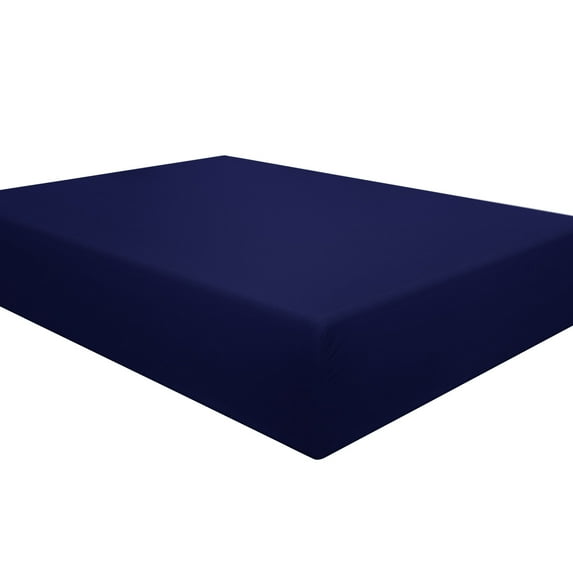 Ntbay Premium 1800 Series Microfiber California King Fitted Sheet with Deep Pocket, Ultra Soft and Breathable Fitted Bed Sheet, 72x84 inches, Navy Blue