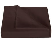 Ntbay Premium 1800 Series Microfiber Full Flat Sheet with 4 inches Hem, Ultra Soft and Breathable Top Sheet, 81x96 inches, Dark Brown