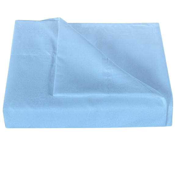 Ntbay Premium 1800 Series Microfiber Full Flat Sheet with 4 inches Hem, Ultra Soft and Breathable Top Sheet, 81x96 inches, Sky Blue