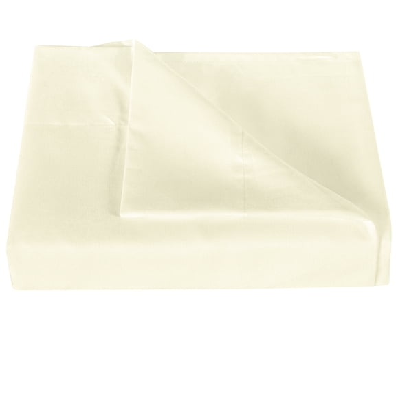 Ntbay Premium 1800 Series Microfiber King Flat Sheet with 4 inches Hem, Ultra Soft and Breathable Top Sheet, 105x102 inches, Ivory