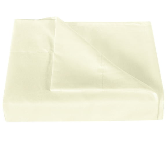 Ntbay Premium 1800 Series Microfiber King Flat Sheet with 4 inches Hem, Ultra Soft and Breathable Top Sheet, 105x102 inches, Ivory