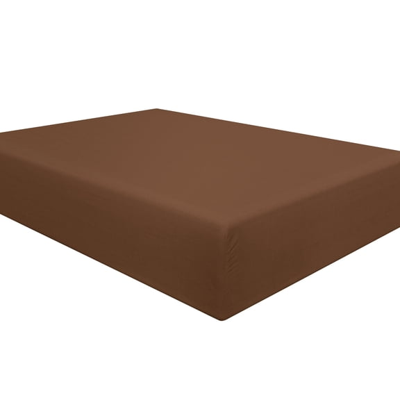 Ntbay Premium 1800 Series Microfiber Queen Fitted Sheet with Deep Pocket, Ultra Soft and Breathable Fitted Bed Sheet, 60x80 inches, Brown