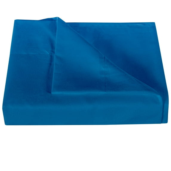 Ntbay Premium 1800 Series Microfiber Queen Flat Sheet with 4 inches Hem, Ultra Soft and Breathable Top Sheet, 90x102 inches, Royal Blue