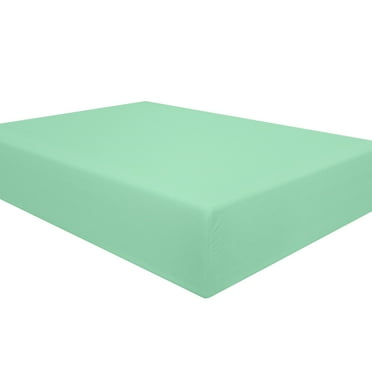Ntbay Premium 1800 Series Microfiber Twin Extra Long Fitted Sheet with Deep Pocket, Ultra Soft and Breathable Fitted Bed Sheet, 39x80 inches, Mint