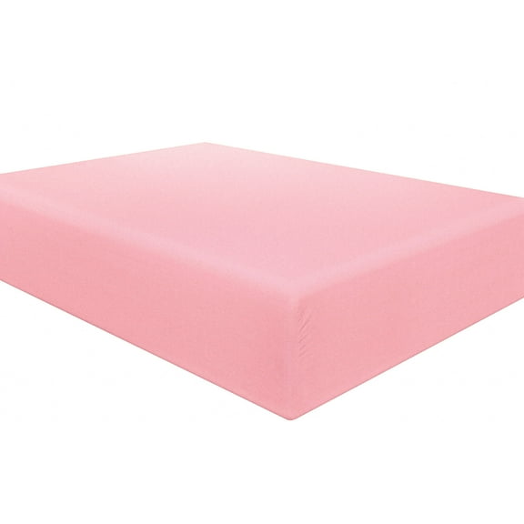Ntbay Premium 1800 Series Microfiber Twin Fitted Sheet with Deep Pocket, Ultra Soft and Breathable Fitted Bed Sheet, 39x75 inches, Pink