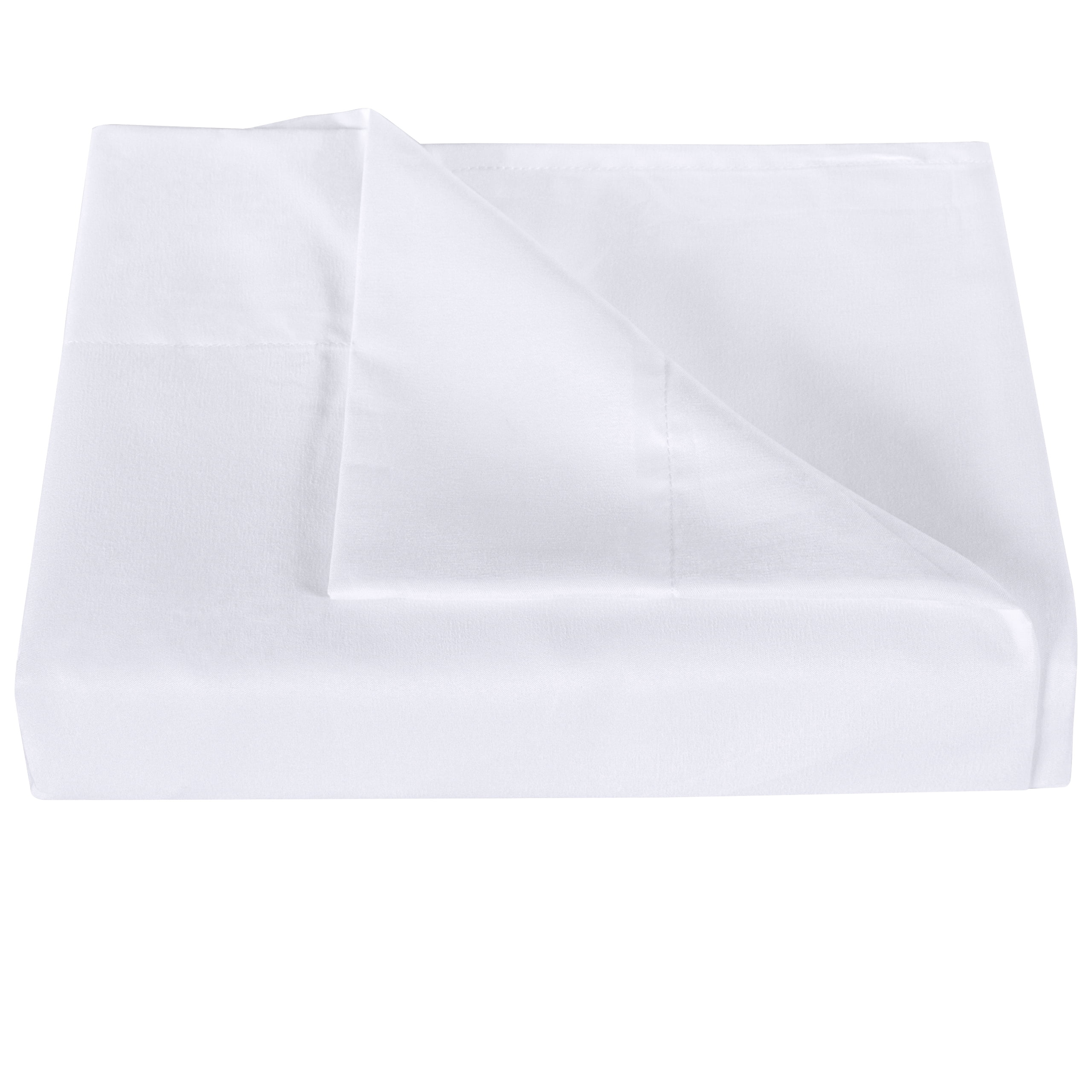Ntbay Premium 1800 Series Microfiber Twin Flat Sheet with 4 inches Hem, Ultra Soft and Breathable Top Sheet, 66x96 inches, White