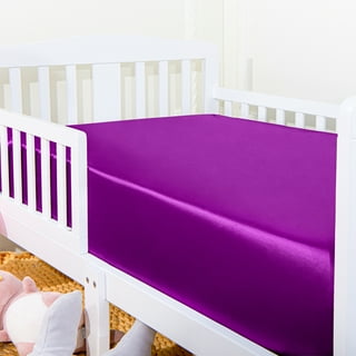 Purple Butterfly Nursery Crib Sheet - Standard Fitted Cot Sheet For Baby Girl 27x52 Inches