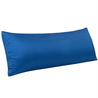 Ntbay Silky Satin Body Pillowcase for Hair and Skin, Ultra Soft Cozy Long Body Pillow Cover with Zipper Closure, 20" x 54", Royal Blue