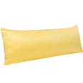 thumbnail image 1 of Ntbay Silky Satin Body Pillowcase for Hair and Skin, Ultra Soft Cozy Long Body Pillow Cover with Zipper Closure, 20" x 54", Yellow, 1 of 5