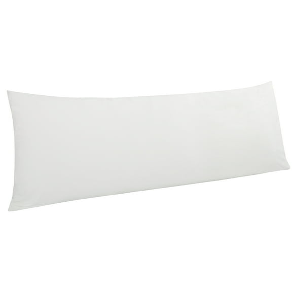 Ntbay Super Soft and Cozy Luxury Fuzzy Velvet Long Body Pillowcase, Easy Care Body Pillow Cover with Zipper Closure, 20" x 54", White