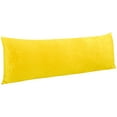 thumbnail image 1 of Ntbay Super Soft and Cozy Luxury Fuzzy Velvet Long Body Pillowcase, Easy Care Body Pillow Cover with Zipper Closure, 20" x 54", Yellow, 1 of 4