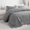 thumbnail image 1 of Ntbay Twin Down Alternative Comforter Duvet Insert, All Season Bedding Quilted Comforter with Corner Tabs, Skin-friendly Machine Washable Reversible Quilted, 68x90 inches, Smoke Gray, 1 of 8
