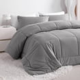 thumbnail image 1 of Ntbay Twin Size Down Alternative Comforter Duvet Insert, All Season Reversible Quilted Bedding with Corner Tabs, Breathable, 68x90 inches, Smoke Gray, 1 of 8