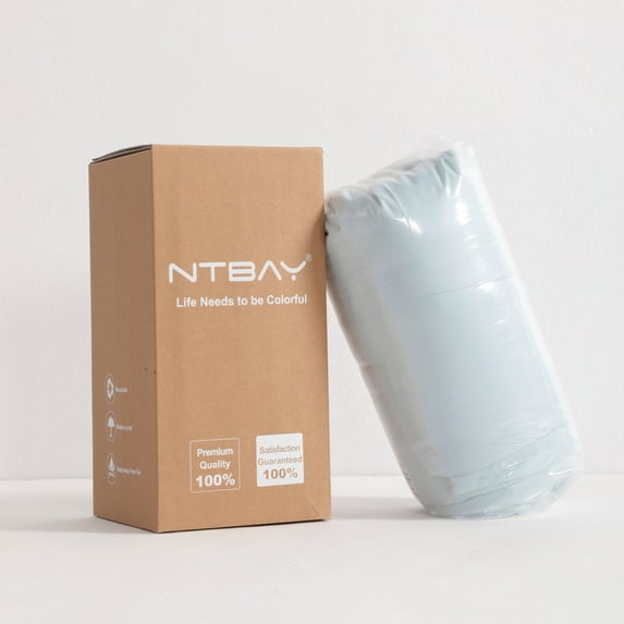 Ntbay Twin Size Cooling Comforter for Hot Sleepers, Breathable Double-Sided Cooling Blanket, 68" x 90", Aqua Blue