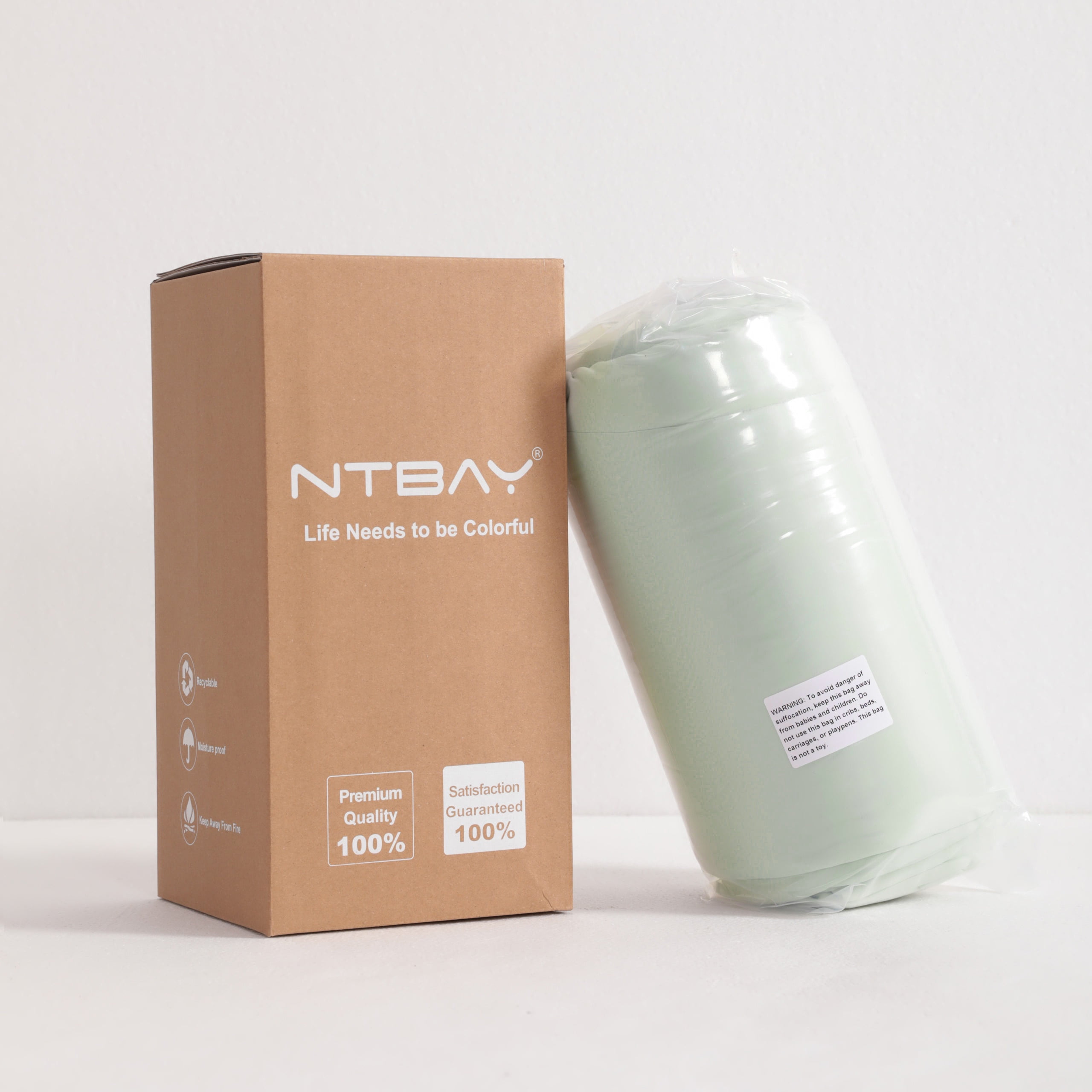 Ntbay Twin Size Cooling Comforter for Hot Sleepers, Breathable Double-Sided Cooling Blanket, 68" x 90", Mint Green