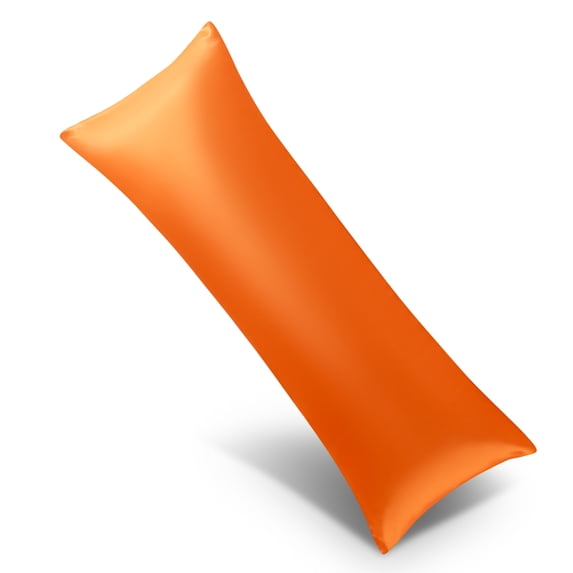 Ntbay Ultra Soft Satin Long Body Pillowcase with Envelope Closure, Cooling and Smooth Body Pillow Cover for Hair and Skin, 20" x 54", Orange
