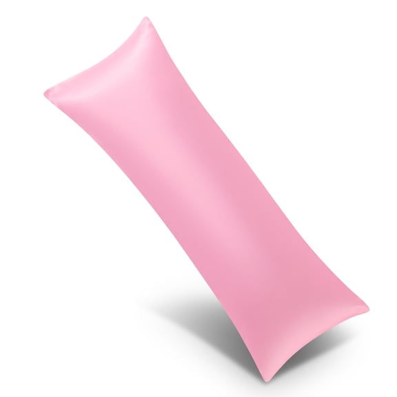 Ntbay Ultra Soft Satin Long Body Pillowcase with Envelope Closure, Cooling and Smooth Body Pillow Cover for Hair and Skin, 20" x 54", Pink