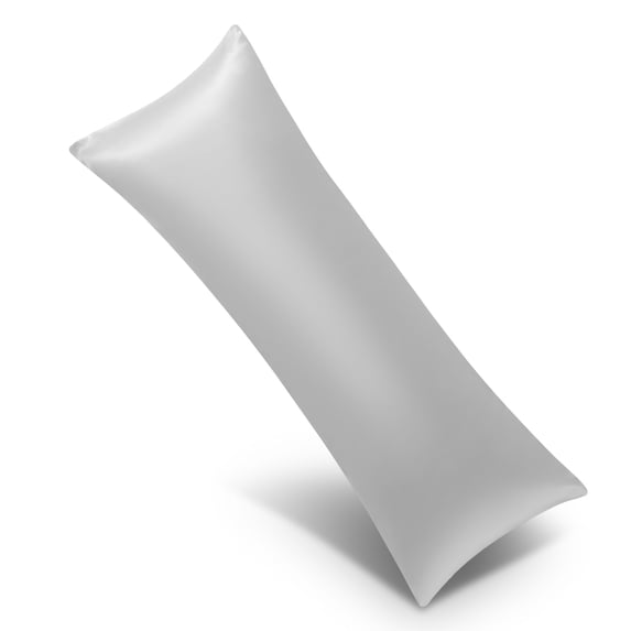 Ntbay Ultra Soft Satin Long Body Pillowcase with Envelope Closure, Cooling and Smooth Body Pillow Cover for Hair and Skin, 20" x 54", Silver Gray