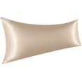 thumbnail image 1 of Ntbay Ultra Soft Satin Long Body Pillowcase with Envelope Closure, Cooling and Smooth Body Pillow Cover for Hair and Skin, 20" x 54", Taupe, 1 of 5