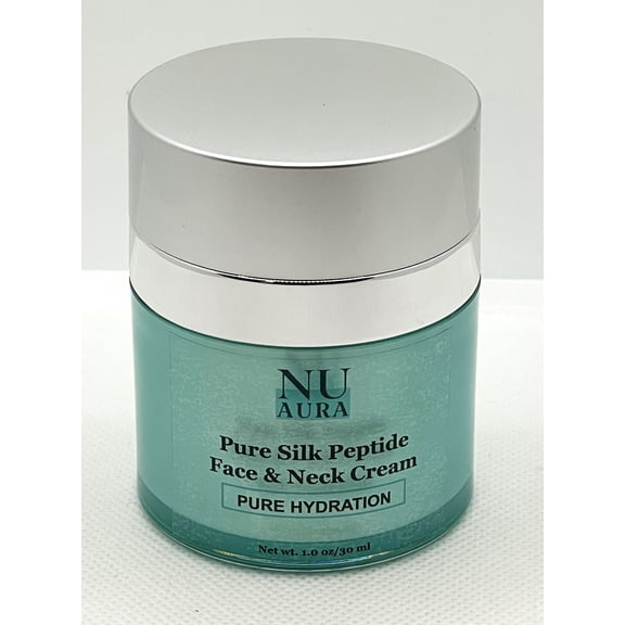 Nu Aura Skincare Pure Silk Peptide  Cream Moisturizer for Dry Crepey Mature Skin