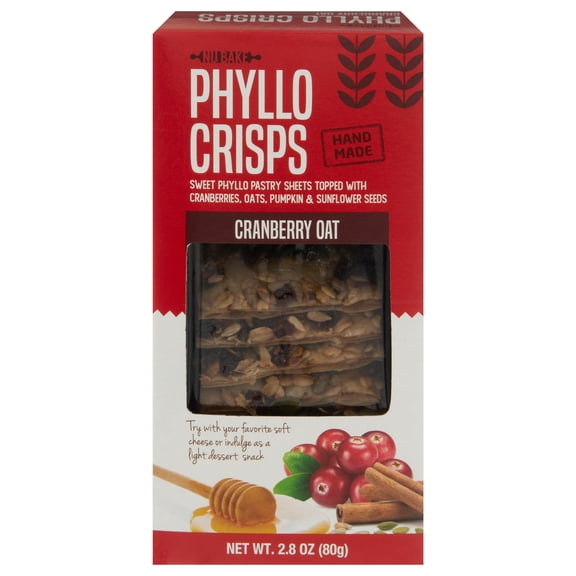Nu Bake Cranberry Oat Phyllo Crisps 2.8 oz (Pack Of 12)