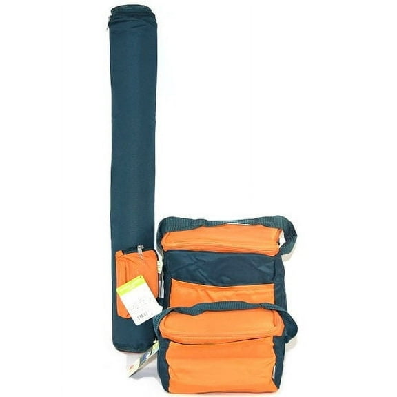 Nu Blue Avocado 3 Piece Cooler Bag Set in Green Pine/Orange