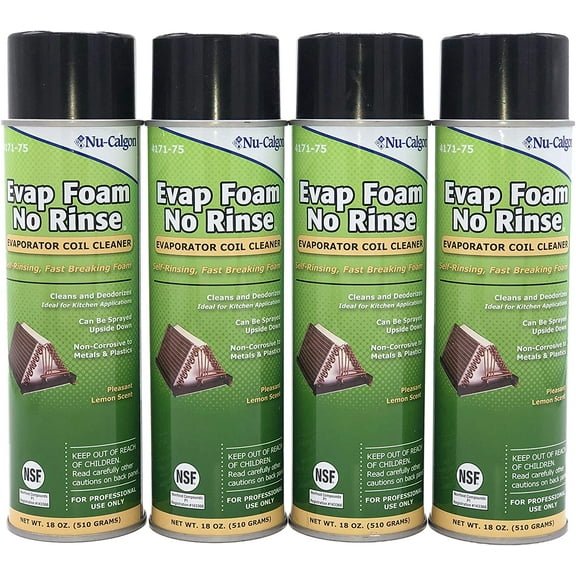 Nu-Calgon 4171-75 Evap Foam Coil Cleaner 18oz (4 Pack)
