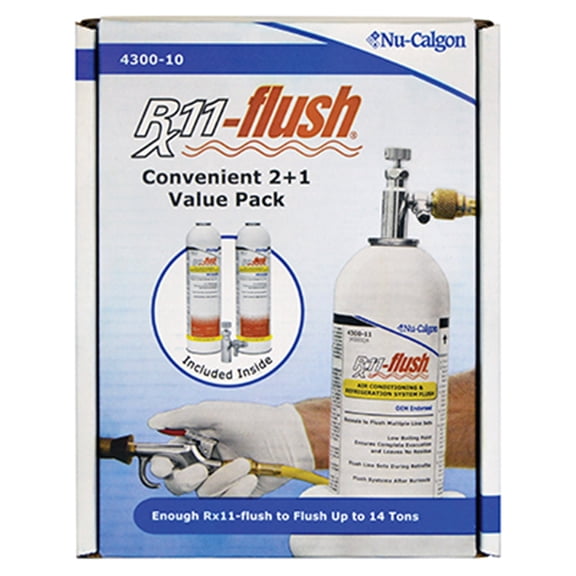 Nu-Calgon 4300-10 Rx11-FLUSH, 2 + 1 DISP PAK