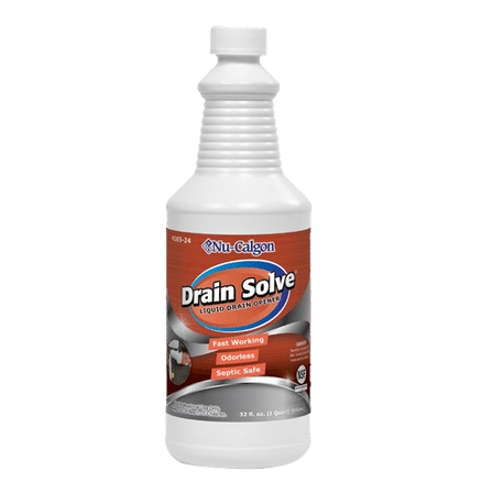 Nu-Calgon Liq Drain Opener,Drain Solve,32 oz,Liq 4165-24