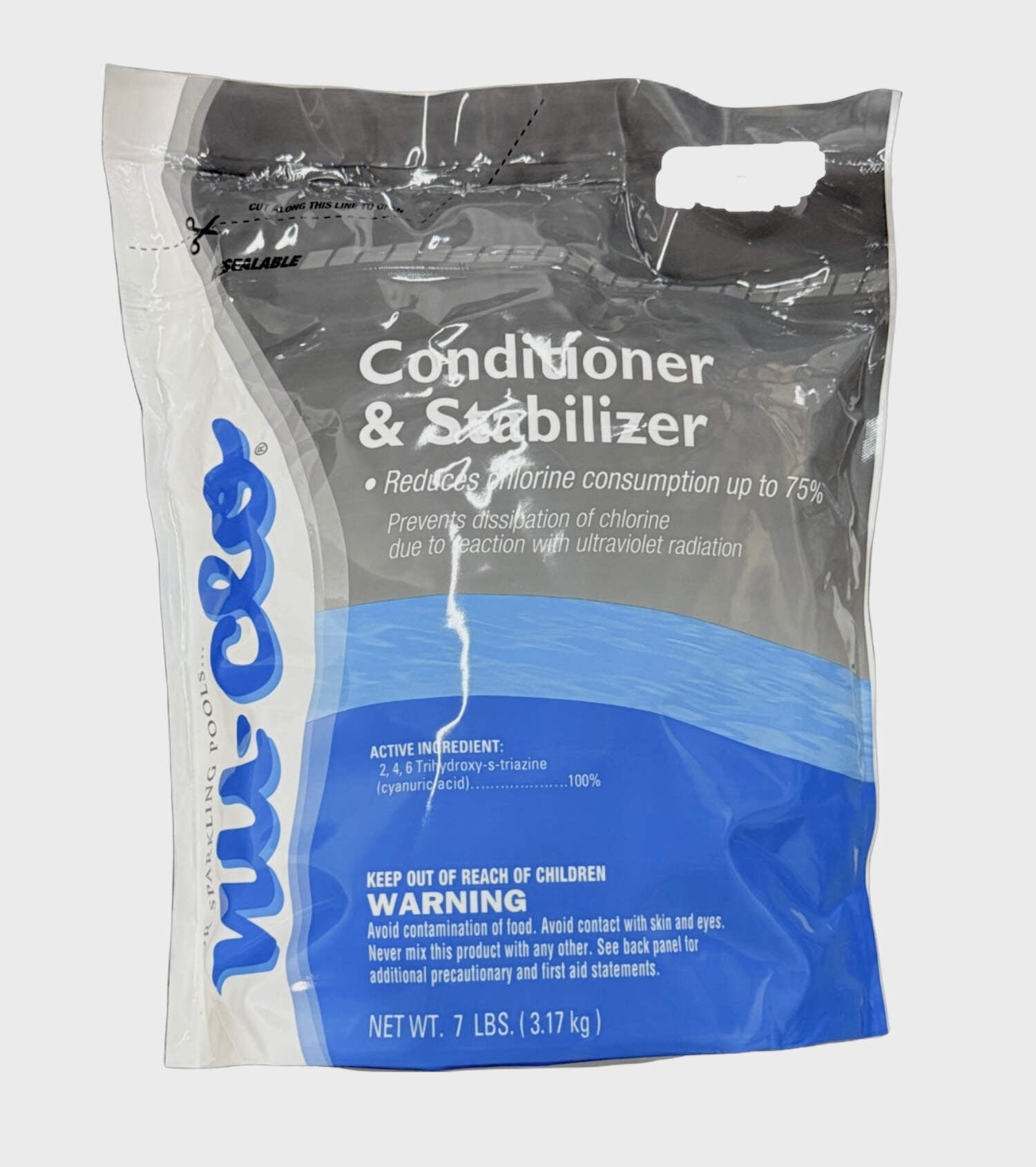 Nu-Clo Cyanuric Acid Chlorine Pool Chemicals, 7 lbs