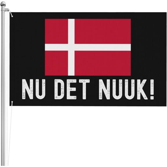 Nu Det Nuuk! Now'S Enough! Greenland Flag 3x5 3ply Flag Double-Sided Banner