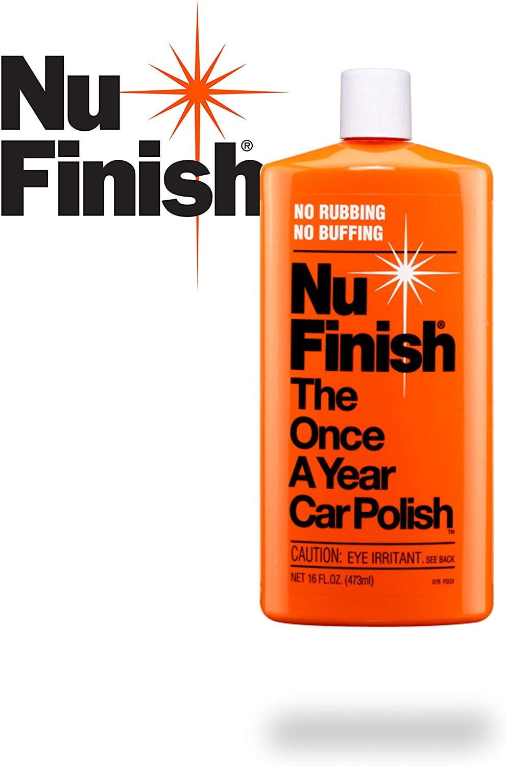 Nu-Finish Liquid Polish 16 oz for Cars, Advanced Top Coat Sealant with  Simple Once A Year Application, Perfect Kit for Fiberglass Boats,  Motorcycles