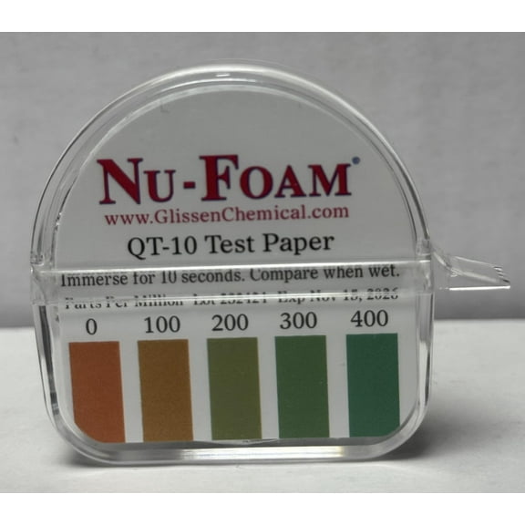 Nu-Foam QT-10 Test Paper, Immerse for 10 Seconds, Compare When Wet, 0-400 Range (1)