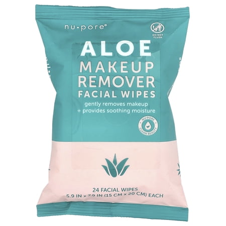 Nu-Pore Aloe Makeup Remover Facial Wipes , 24 Wipes