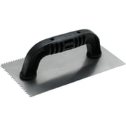 Marshalltown Notched Trowel Ceramic - Plastic Handle, Metal Blade - 4 In.