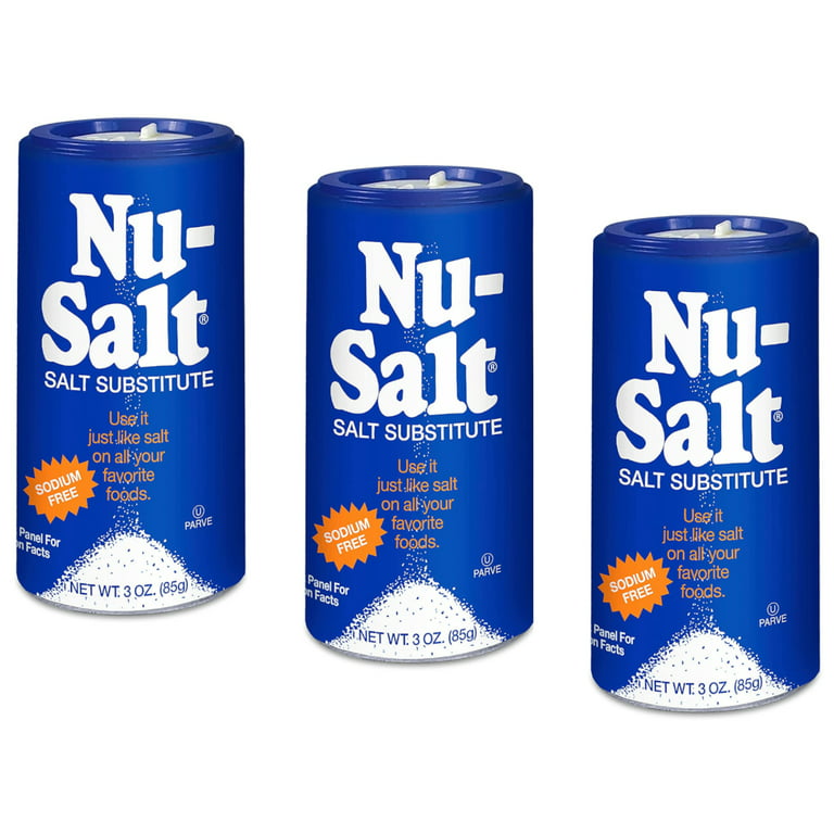 Nu-Salt Substitute, Sodium-free, 3 oz (3 Pack)