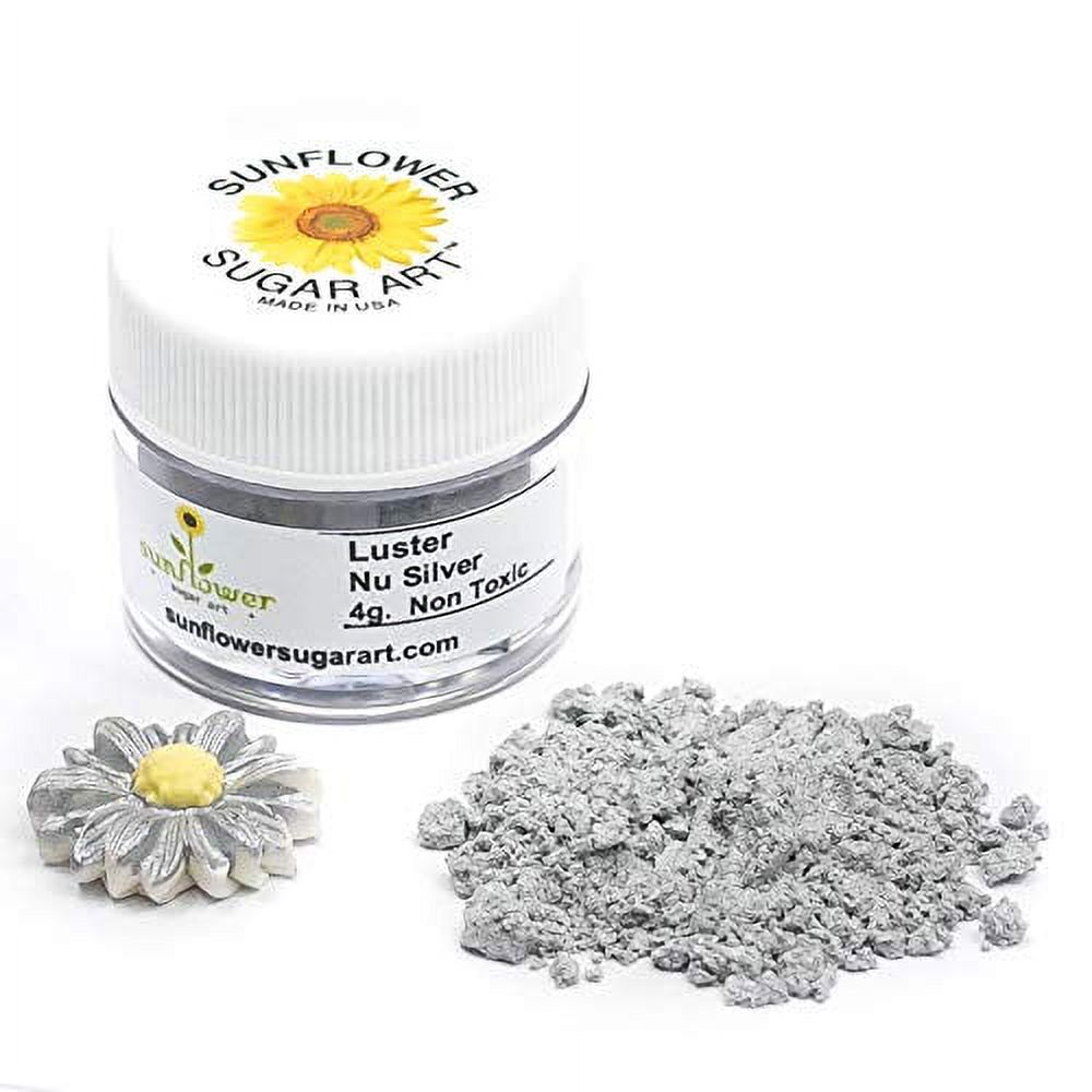 Nu Silver Edible Luster Dust Edible Powder & Dust Food Grade Luster