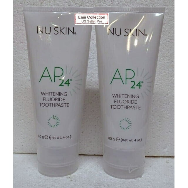 Nu Skin Nuskin AP 24 Whitening Fluoride Toothpaste, 4oz 110g, 2 Tubes