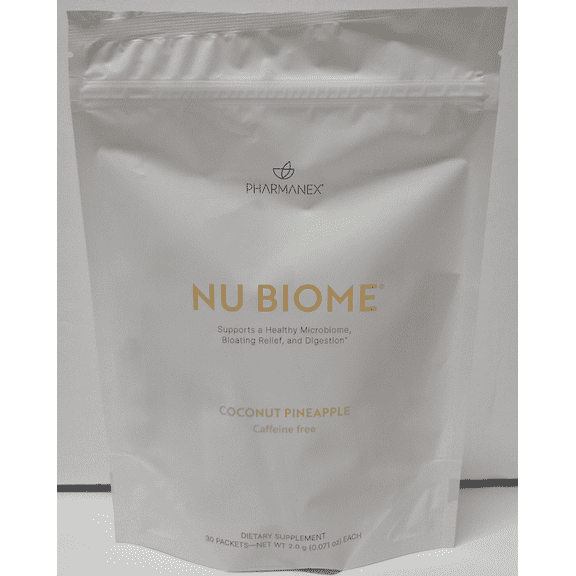 Nu Skin Nuskin Pharmanex Drink Mix Nu Biome Coconut Pineapple 30 Packets (Single Bag)
