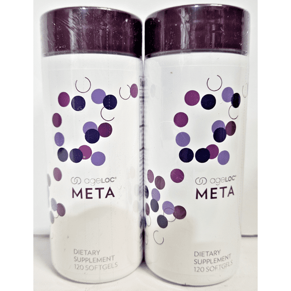 Nu Skin Nuskin Pharmanex ageLOC Meta Sealed 120 Softgels (2 Bottles)