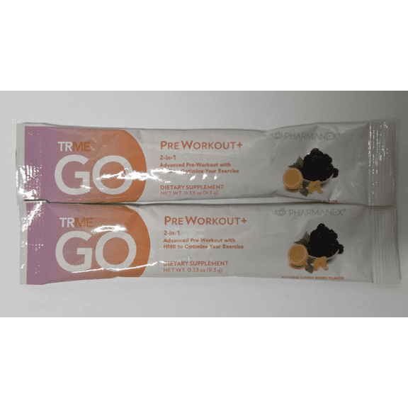 Nu Skin Nuskin TRMe GO PreWorkout+ 2-in-1 Sample Sealed 0.33oz 9.3g (2 Sticks)